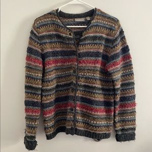 Croft and Barrow Multicolored Striped Cardigan